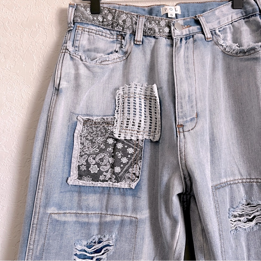 Pol Wanderlight Patchwork Boho Jeans Fwp100 Light… - image 4